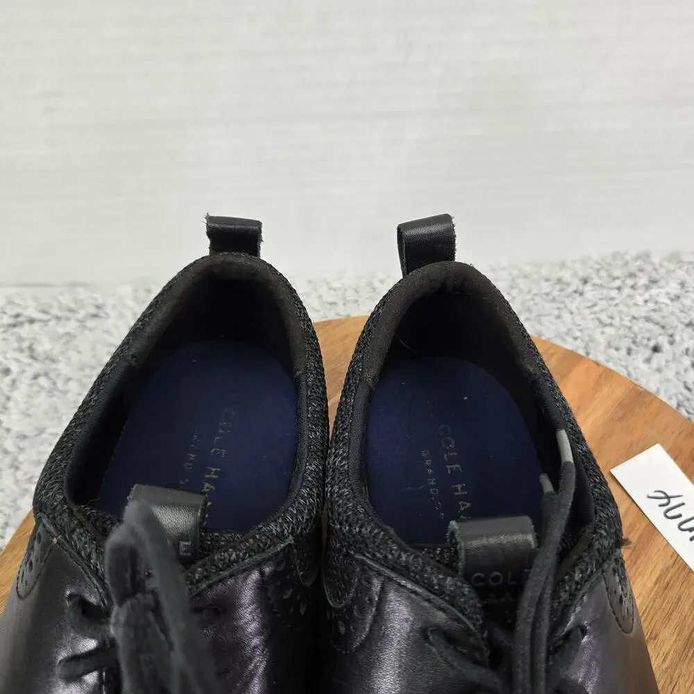 Cole Haan Men 12M Grand Tour Knit Ox Black Casual Lifestyle Daily Oxford Sneaker
